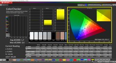 CalMAN ColorChecker (Profil: sRGB, Zielfarbraum: sRGB)