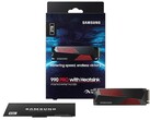 Die Samsung 990 Pro M.2-SSD mit Heatsink und 2TB Speicherplatz hat ihren günstigsten Preis seit letztem Dezember erreicht (Bildquelle: Samsung)