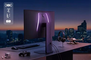 Ein USB-Hub ist integriert, die Kabel lassen sich quasi durch den Standfuß legen (Bildquelle: LG)