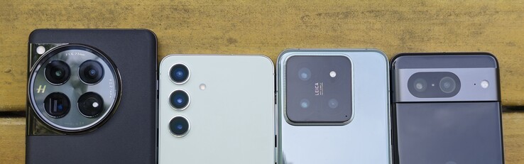 Vergleich des rückseitigen Kamera-Setups: OnePlus 12 vs. Samsung Galaxy S24 vs. Xiaomi 14 vs. Google Pixel 8