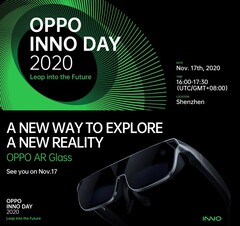 Am Oppo Inno Day kommende Woche werden neue Technologien wie AR-Brillen als Ersatz für 90 Zoll große TV-Geräte gezeigt.