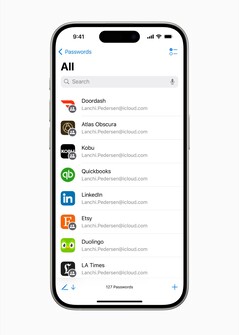 Die neue Passwörter-App erlaubt es, Passwörter und Passcodes übersichtlich zu verwalten.