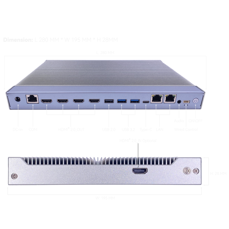 Der HDMI-Eingang ist nicht in allen Modellversionen enthalten (Bildquelle: Maxtang)