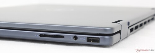 Die Anschlussmöglichkeiten des Dell Inspiron 16 7640 sind überschaubar, ein SD-Kartenleser und HDMI 1.4 sind aber mit von der Partie (Bildquelle: Allen Ngo)