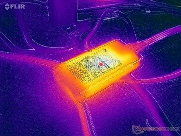 Das Netzteil erreicht bei anspruchsvollen Lasten über 55 °C