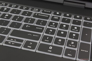Der Ziffernblock und die kleineren Pfeiltasten sind neue Bestandteile der Omen-16-Serie