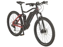 Das Prophete Graveler e9000 ist ein günstiges vollgefedertes E-Bike für nicht allzu anspruchsvolle MTBler (Bildquelle: Netto)