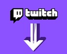 Twitch-Logo mit Abwärtspfeil darunter (Bildquelle: Twitch mit Bearbeitungen)