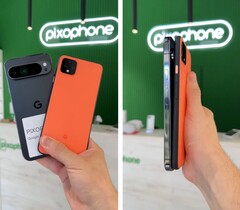 Das Google Pixel 9 Pro XL ist minimal größer als das Pixel 4 XL. (Bildquelle: PixoPhone, YouTube)