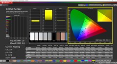 CalMAN ColorChecker (Profil: Vivid, Zielfarbraum: sRGB)